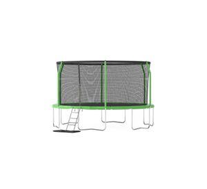 Cama Elastica 3,66 Premium Malla y Escalera verde 12FT