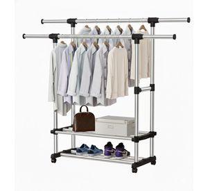 PERCHERO ORGANIZADOR COLGANTE DE ROPA ACERO INOXIDABLE TFI