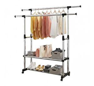 PERCHERO ORGANIZADOR COLGANTE DE ROPA ACERO INOXIDABLE TFI