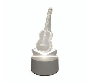 Lámpara LED De Mesa 3D USB Luz Guitarra