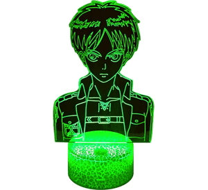 Lámpara ilusión 3D Eren Shingeki 7 Colores Led
