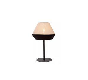 LAMPARA DE MESA KALA LINO TAUPE Ø25-1xE14