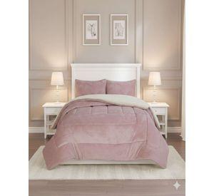 Cubrecama Premium Plush y Chiporro  Invierno King blanco