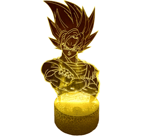 Lámpara ilusión 3D Goku Brazos 7 Colores Led