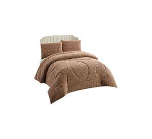 Cubrecama Plumón Jacquard Premium 2 Plazas Invierno Térmico café