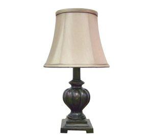 LÁMPARA SOBREMESA CLASICA NEGRA ENVEJECIDA E14 1X60W