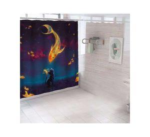 CORTINA DE BAÑO CON FORRO DE DUCHA 180 cm L46