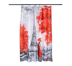 Set Cortina Baño &nbsp;Paris Eiffel 1.80x1.80 cm.
