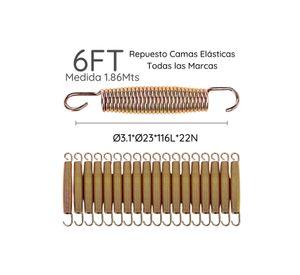 Resortes Cama Elástica 6FT 1.86m GlowUp Pack 36 Acero