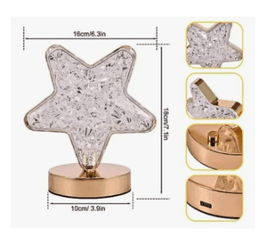 Lampara De Mesa Estrella Control Táctil Recargable Luz Led Ajustable