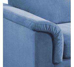 SOFA ANCONA 2C TELA  VELVET  AZUL PETROLEO