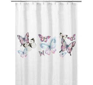 Cortina de Baño Mariposas Rosadas