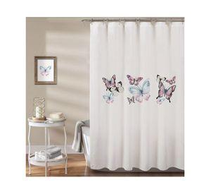 Cortina de Baño Mariposas Rosadas
