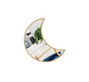Espejo Decorativo Set de 4 Lunas 26cm Doradas Plástico VGO