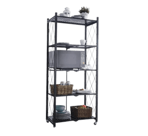 ESTANTE ORGANIZADOR PLEGABLE METALICO MULTIUSO 5 NIVELES