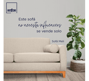 Sofá Meli Felpa Beige 2 Cuerpos