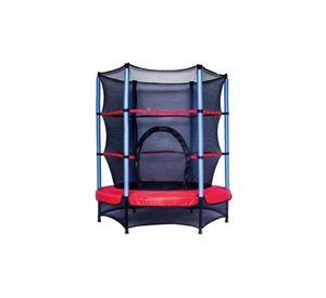 Cama elástica 1.4 m niños malla protectora cobertor negro