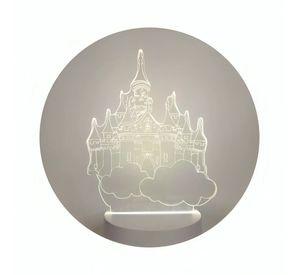 Lámpara LED De Mesa 3D USB Luz Castillo