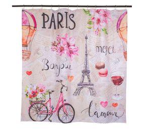 Set Cortina Baño Paris Bonjour 1.80x1.80 cm.