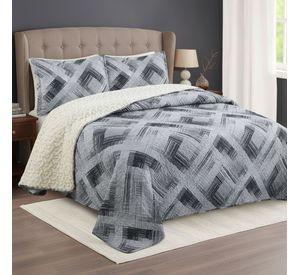 Cubrecama Quilt Sherpa 1.5 - Varios Modelos W.m G Blanco Diseño