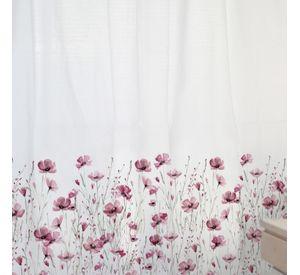 CORTINA DE BAÑO ALGODÓN FLORCITAS UNICORNIO