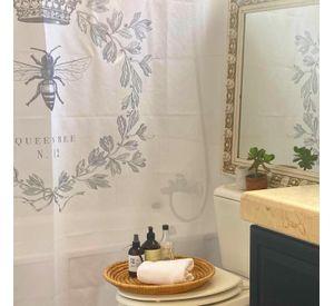 Cortina de Baño Velo Organza Abeja Reina