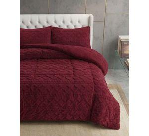 Juego de Cubrecama Sherpa con Relieve Trenzado  King A05