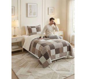 Set Cubrecama Sherpa Con Sabanas Termicas Plaza Y Media m2