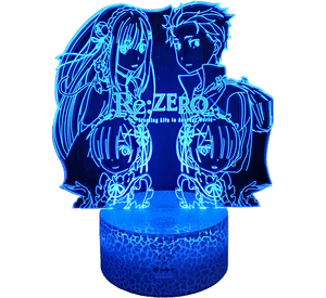 Lámpara ilusión 3D De Re:Zero 7 Colores Led