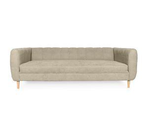 Sofá Lynette Felpa Beige 3 Cuerpos