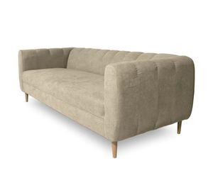 Sofá Lynette Felpa Beige 3 Cuerpos