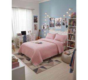 CUBRECAMAS QUILT BORDADOS 2 PLAZA EXTRA SUAVE b01