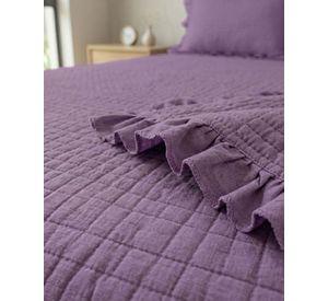 Quilt Cubrecama  Verano Estampado Floral con Bobos 2 Plazas09