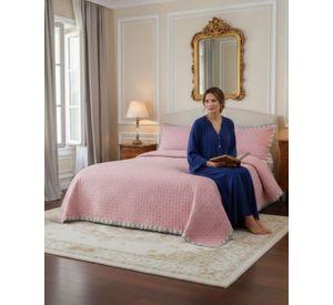 CUBRECAMAS QUILT BORDADOS 2 PLAZA EXTRA SUAVE b01