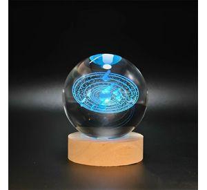 Lampara Bola De Cristal LED RGB Colores Sistema Solar