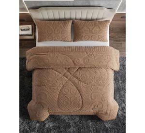 Cubrecama Edredon de Polar Ultra Suave Colección Confort Premium 2 Plazas A03