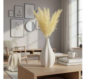 Florero Decorativo Estriado Escultórico Estilo Moderno AJ