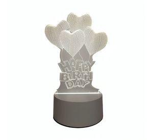 Lámpara LED De Mesa 3D USB Luz Globos Cumpleaños