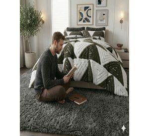 CUBRECAMA CHIPORRO 2 PLAZAS INVIERNO JACQUARD PREMIUM  EXTRA SUAVE B1