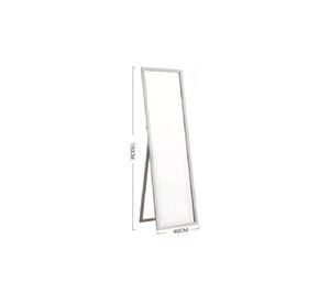Espejo Cuerpo Entero 150x40cm Base Plegable Estilo Japonés Blanco
