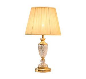 Lámpara Mesa Pantalla Plisada Decorativa Beige Hogar Jhn