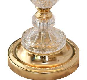 Lámpara Mesa Pantalla Plisada Decorativa Beige Hogar Jhn