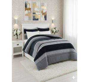 Cubrecama Premium Plush y Chiporro  gris  King