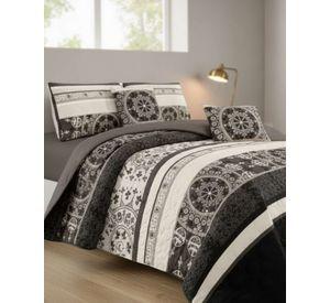 CUBRECAMA CON DISEÑOS  KING 250 X 270 CM + 2 ALMOHADAS P16