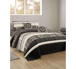 CUBRECAMA CON DISEÑOS  KING 250 X 270 CM + 2 ALMOHADAS P16