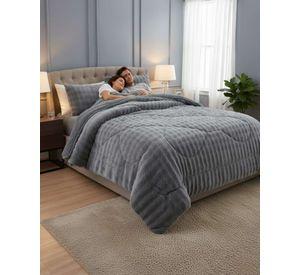 Cubrecamas King De Invierno Textura Piel De Conejo Suave m2
