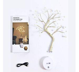Lampara Mesa Luz LED Arbol Bonsai Decorativo USB Lau