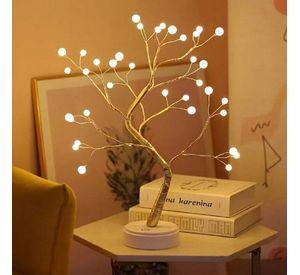 Lampara Mesa Luz LED Arbol Bonsai Decorativo USB Lau