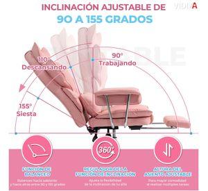 Silla Escritorio Ejecutiva Emilio Premium+ Oficina Pu Rosado
