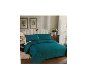 Cubrecama de verano 1.5 plazas + 1 funda cobertor, color turquesa
